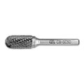 Continental Abrasives SC-5 Double Cut Cylindrical With Ball Nose Tungsten Carbide Burr CB-SC5D